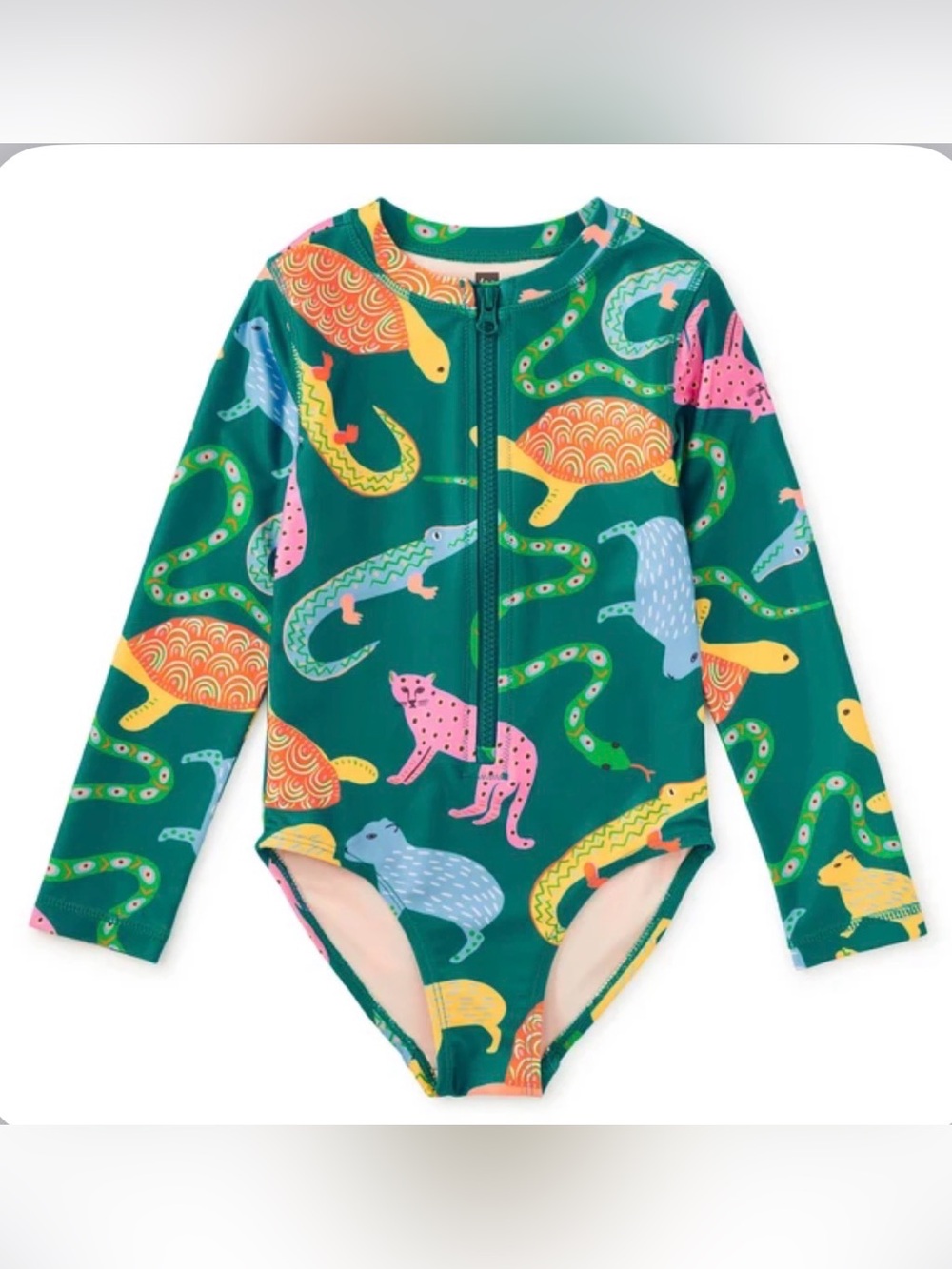 Tea Collection Brazilian Folk Animals One Piece Swimsuit - size 4